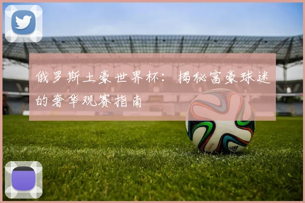 俄罗斯土豪世界杯:揭秘富豪球迷的奢华观赛指南